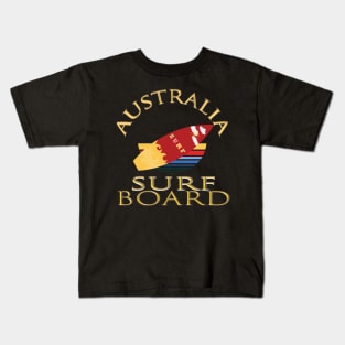 Australia surf board Kids T-Shirt